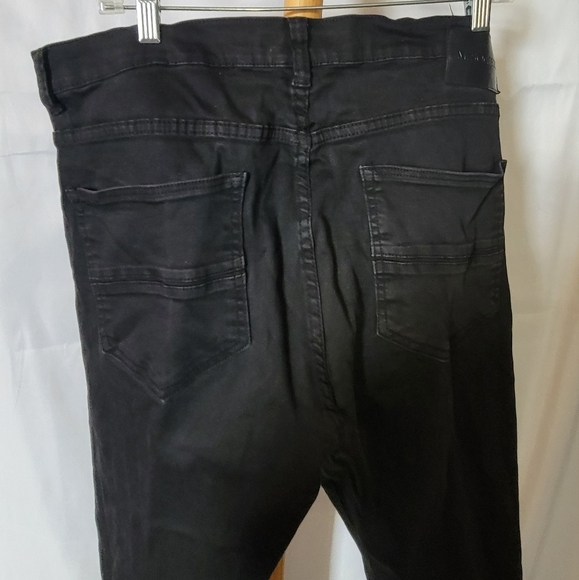 M SOCIETY Black Stretchy Narrow Leg Pipe Leg Jeans 40/32 - Picture 6 of 7